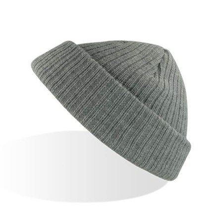 Σκούφος με γύρισμα (Alt DOCKER) γκρι μελαντζέ